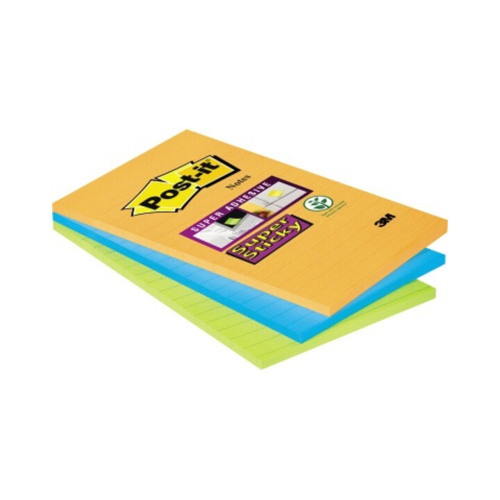 Post-it Haftnotiz Super Sticky Notes 46453SSA sortiert 3 St./Pack.