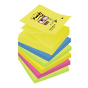 Post-it Haftnotiz Super Sticky Z- Notes R3306SR 76x76mm sort 6 St./Pa-1