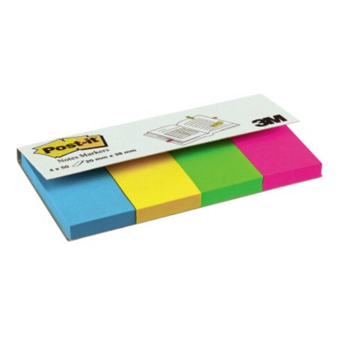 Post-it Haftstreifen Page Marker 670-4U 20x38mm sortiert 4 St./Pack.