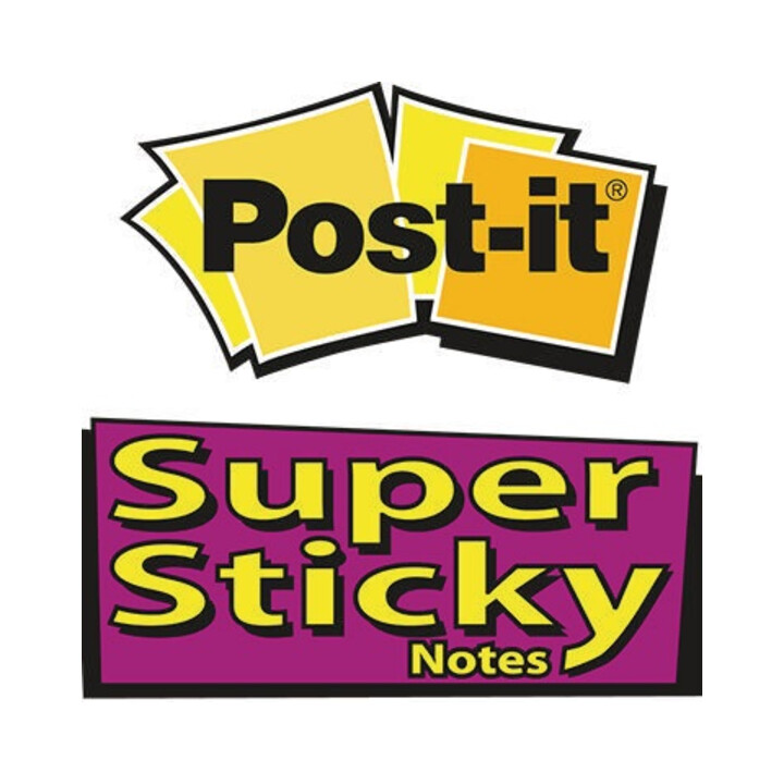 Post-it Super Sticky Notes 4690S3MI 101x152mm f.sort. 3 St./Pack.