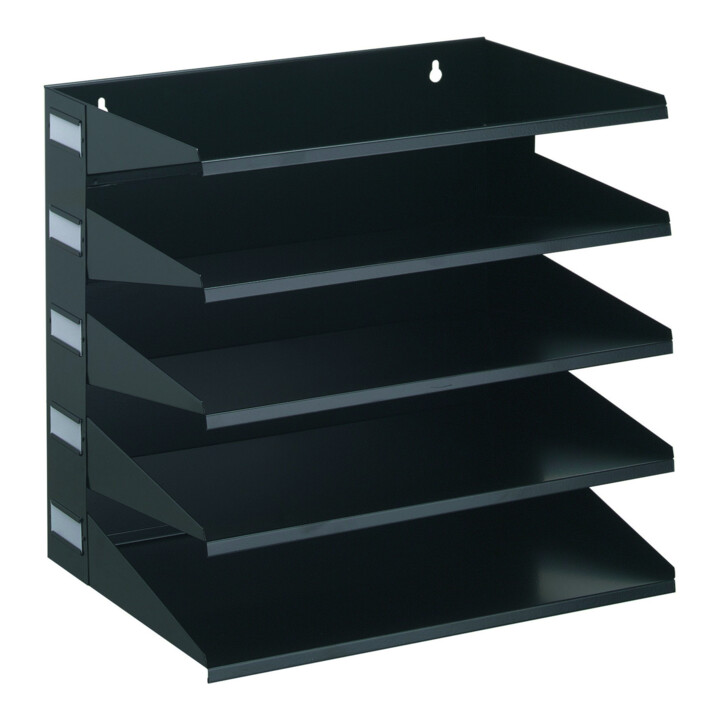Poste de tri 5 comp. H330xl360xP250mm tôle en acier gris clair, RAL 7035 DURABLE