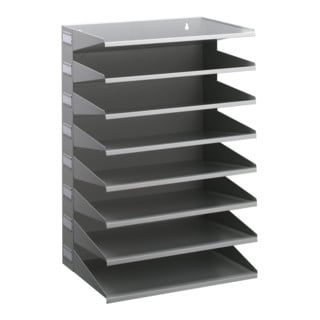Poste de tri 8 comp. H540xl360xP250mm tôle en acier gris clair, RAL 7035 DURABLE