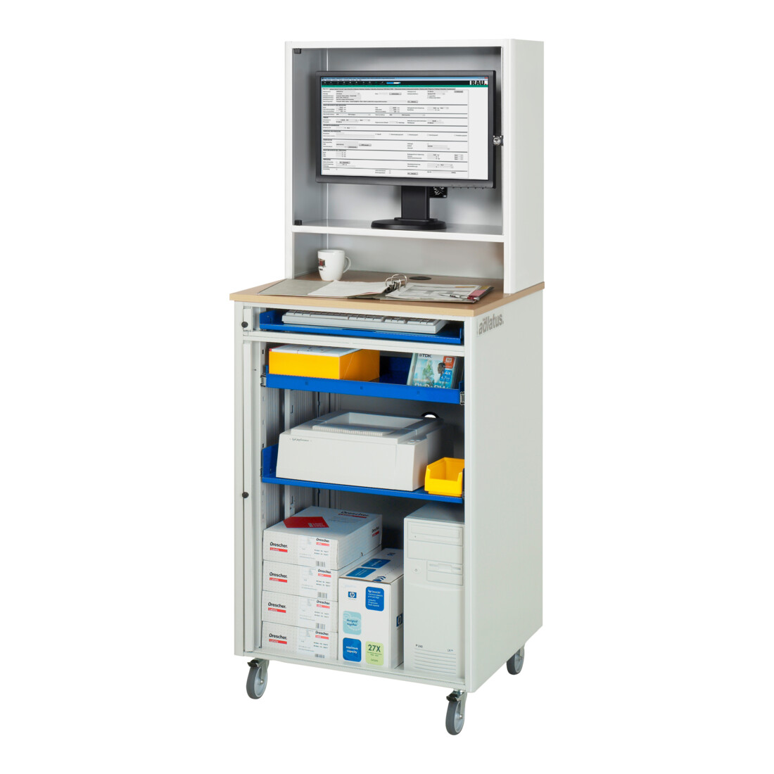 Poste informatique mobile Rau 20LxPxH 720x660x1810mm