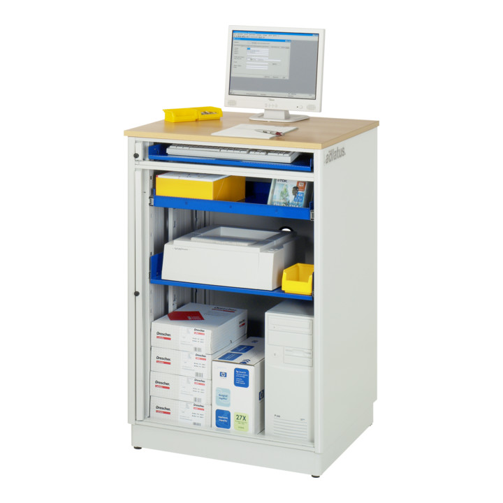 Poste informatique Rau fixe LxPxH 720x660x1100mm