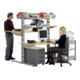 Postes informatiques et postes pupitre l 1306 x l 1700 x H 1785 aluminium gris Bito-1
