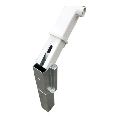 Poteau de signalisation 70x70 rouge/blanc rabattable 1300 mm