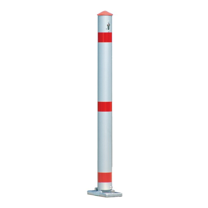 Potelets de blocage aluminium nature D. 75 mm basculant, à cheviller