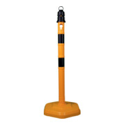 Potelets de blocage polypropylène jaune/noir D. 63 mm à installer avec oeillet