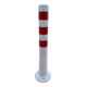 Potelets de blocage polyuréthane blanc/rouge D. 80 mm pour visser avec mat. de f-1