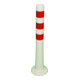 Potelets de blocage polyuréthane blanc/rouge D. 80 mm pour visser avec mat. de f-3