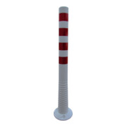 Potelets de blocage polyuréthane blanc/rouge D. 80 mm pour visser avec mat. de f