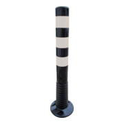Potelets de blocage polyuréthane noir/jaune D. 80 mm pour visser avec mat. de fi