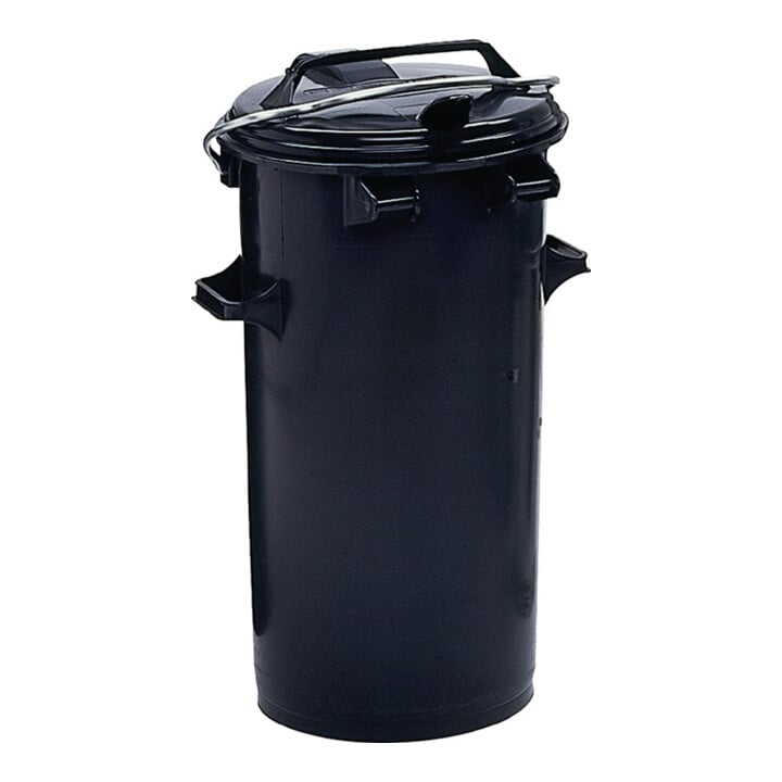 Poubelle 50 l plastique anthracite avec anse SULO