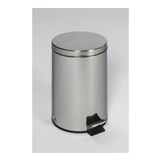 Poubelle à pédale VAR avec pédale de commande au pied en acier inoxydable poli