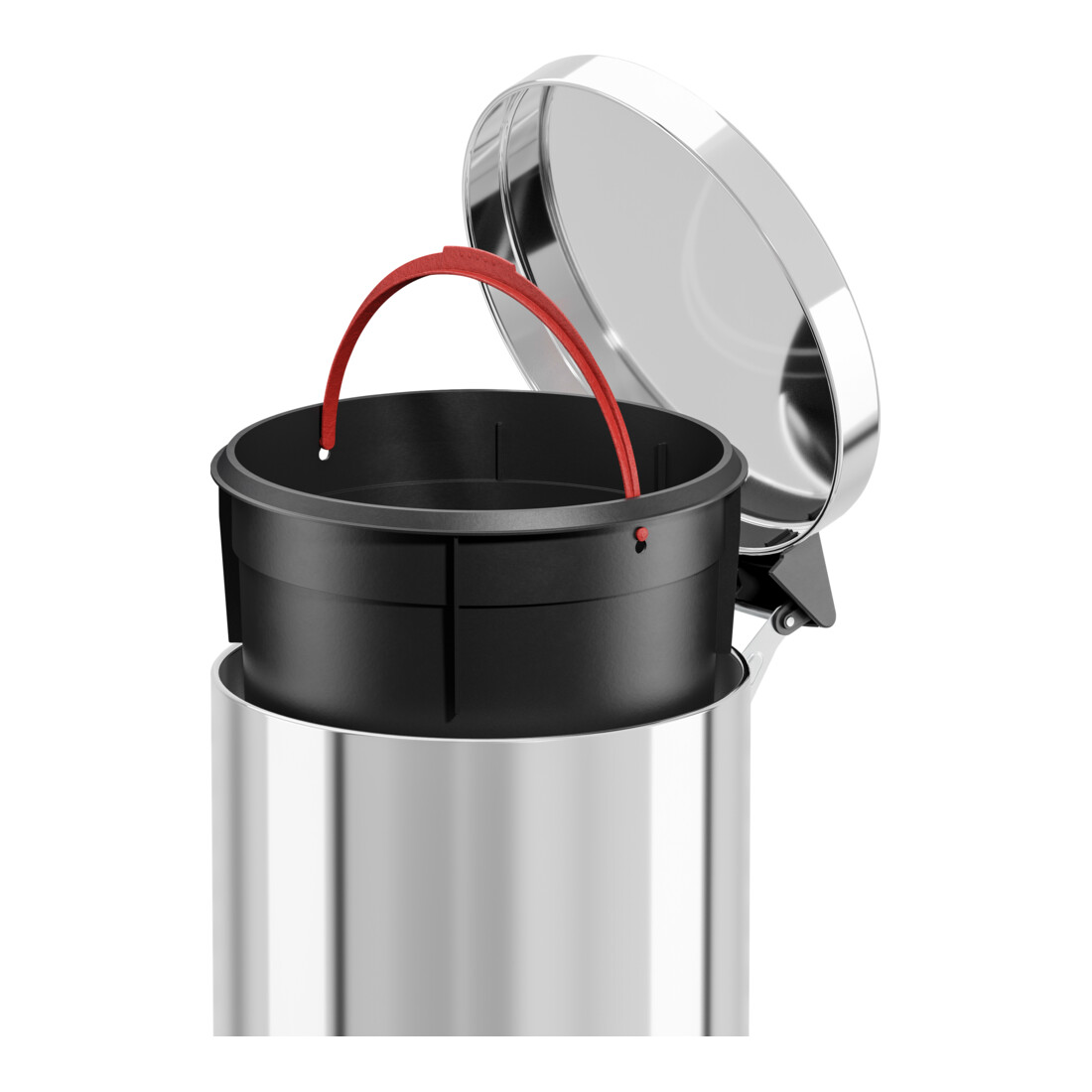 Hailo Collecteur de déchets à pédale ProfiLine Solid 14 inox