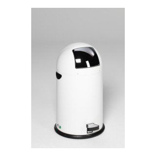 Poubelle VAR avec pédale, blanc