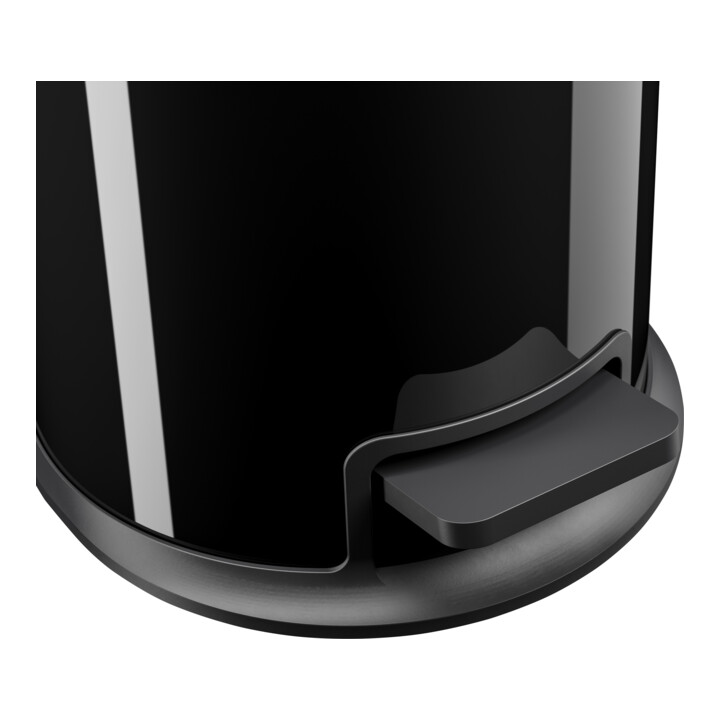 Hailo Pure S, Poubelle à pédale design, 3 ltr, noir