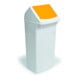 DURABIN Poubelle Flip 40 blanc jaune 40 l