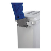 Poubelle de tri 60 l H600xl280xP590mm gris sans couvercle, conv. à l'usage alim.-4