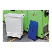 Poubelle de tri 60 l H600xl280xP590mm gris sans couvercle, conv. à l'usage alim.-5