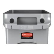 Poubelle de tri 60 l H635xl279xP558mm gris avec canaux d'aération-5