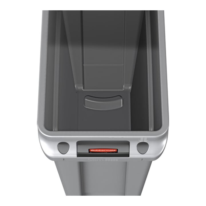 Poubelle de tri 60 l H635xl279xP558mm gris avec canaux d'aération