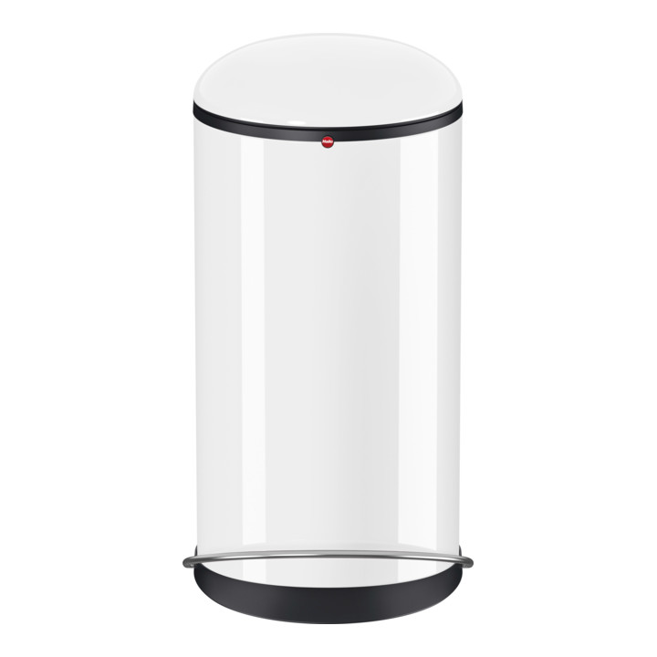 Hailo Harmony L, poubelle à pédale design, 20 litres, blanc