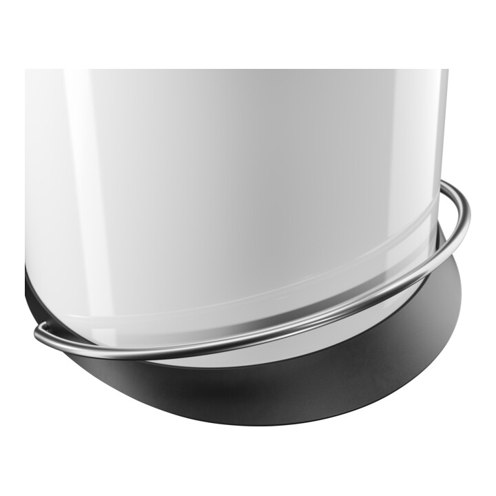 Hailo Harmony L, poubelle à pédale design, 20 litres, blanc