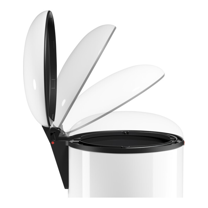 Hailo Harmony L, poubelle à pédale design, 20 litres, blanc
