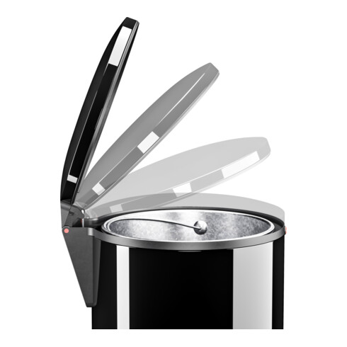 Hailo Poubelle à pédale Noir pur
