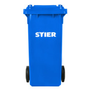 Poubelle grande capacité à 2 roues STIER, 120 l, bleue, lxPxH 475x550x930 mm-2