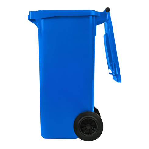Poubelle grande capacité à 2 roues STIER, 120 l, bleue, lxPxH 475x550x930 mm
