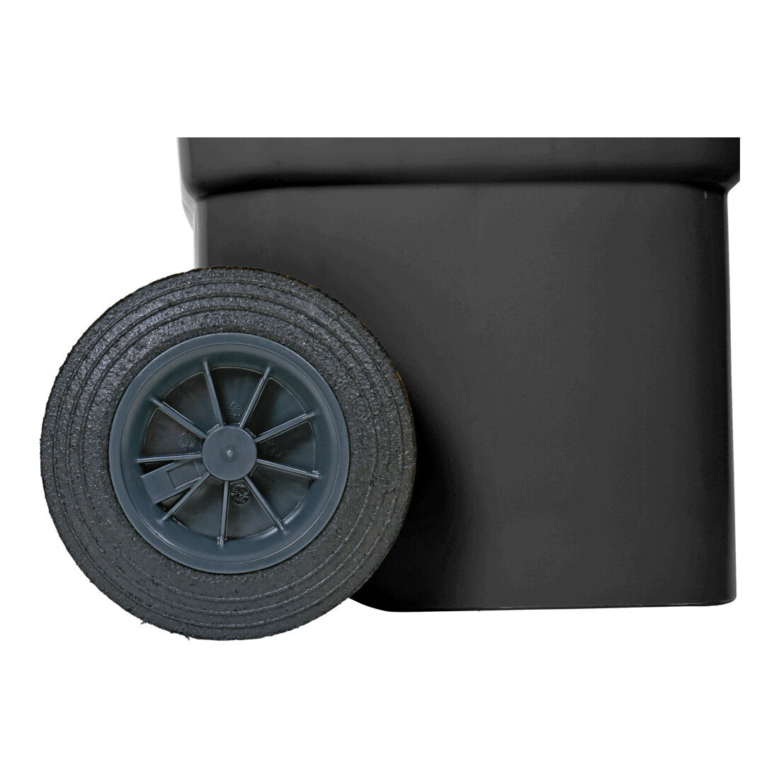 Poubelle grande capacité à 2 roues STIER, 120 l, gris/bleu, lxPxH 475x550x930 mm