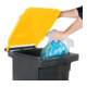 Poubelle grande capacité à 2 roues STIER, 120 l, gris/jaune, lxPxH 475x550x930 mm-5