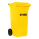 Poubelle grande capacité à 2 roues STIER, 120 l, jaune, lxPxH 475x550x930 mm-4