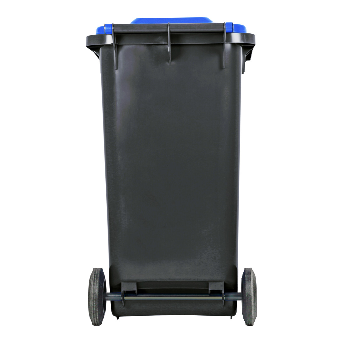 Poubelle grande capacité à 2 roues STIER, 240 l, gris/bleu, lxPxH 576x720x1 067 mm