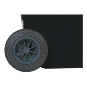 Poubelle grande capacité à 2 roues STIER, 240 l, gris/jaune, lxPxH 576x720x1 067 mm-4