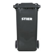 Poubelle grande capacité à 2 roues STIER, 240 l, grise, lxPxH 576x720x1 067 mm-2