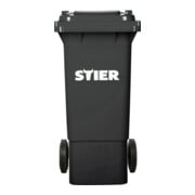 Poubelle grande capacité à 2 roues STIER, 80 l, grise, lxPxH 445x520x939 mm-2