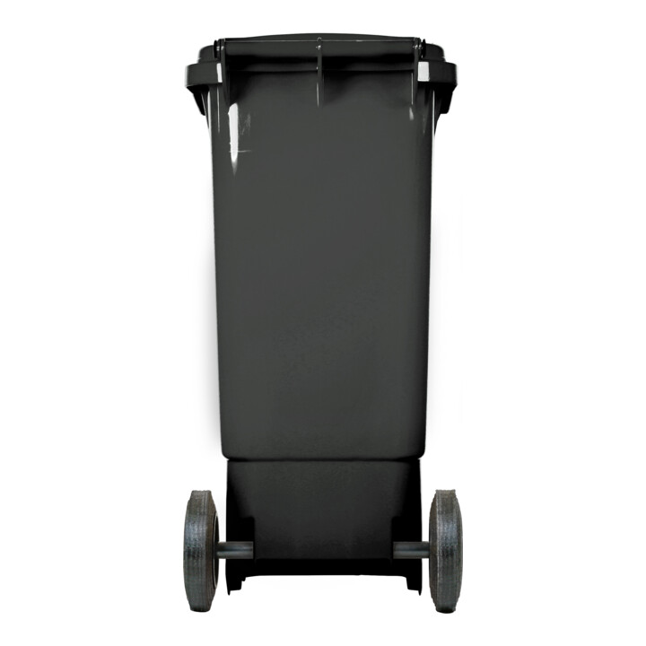 Poubelle grande capacité à 2 roues STIER, 80 l, grise, lxPxH 445x520x939 mm