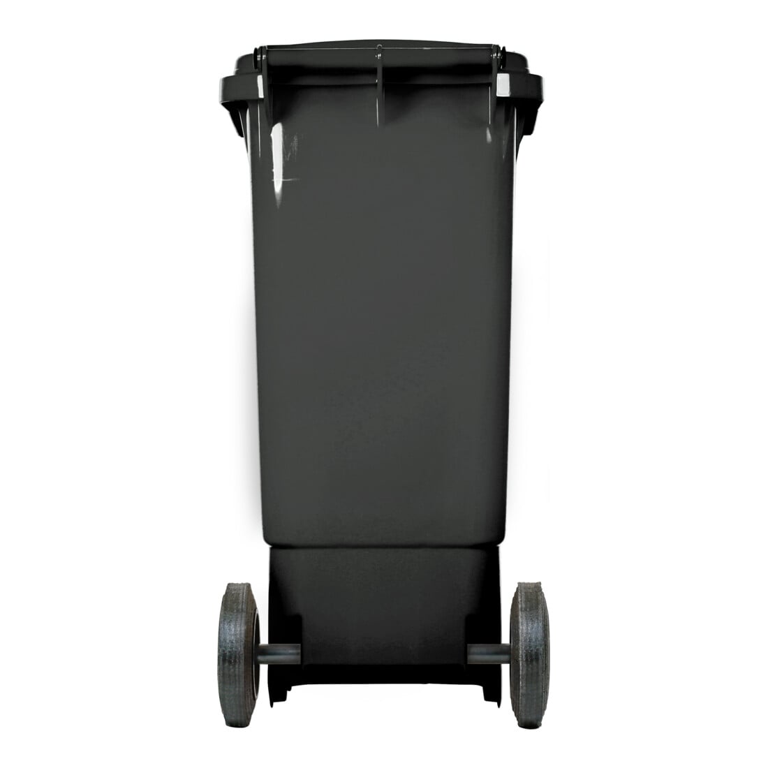 Poubelle grande capacité à 2 roues STIER, 80 l, grise, lxPxH 445x520x939 mm