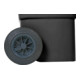Poubelle grande capacité à 2 roues STIER, 80 l, grise, lxPxH 445x520x939 mm