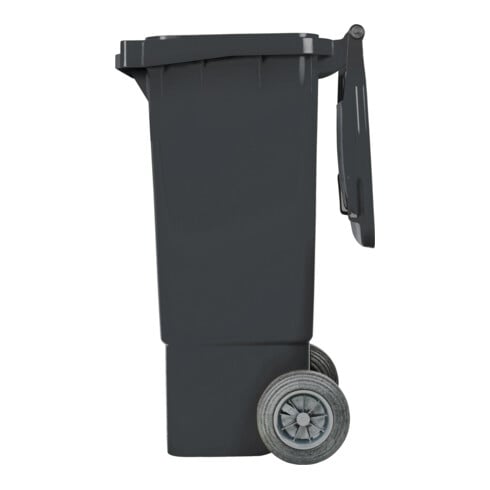 Poubelle grande capacité à 2 roues STIER, 80 l, grise, lxPxH 445x520x939 mm