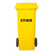Poubelle grande capacité à 2 roues STIER, 80 l, jaune, lxPxH 445x520x939 mm-2