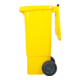 Poubelle grande capacité à 2 roues STIER, 80 l, jaune, lxPxH 445x520x939 mm-4