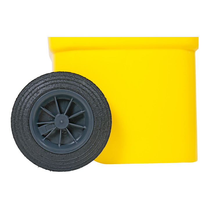 Poubelle grande capacité à 2 roues STIER, 80 l, jaune, lxPxH 445x520x939 mm