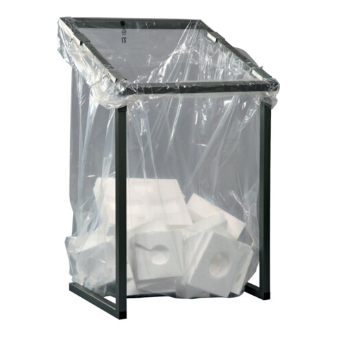 poubelle H1230xl730xP685mm 1000 l anthracite-fer micacé, DB703 fixe