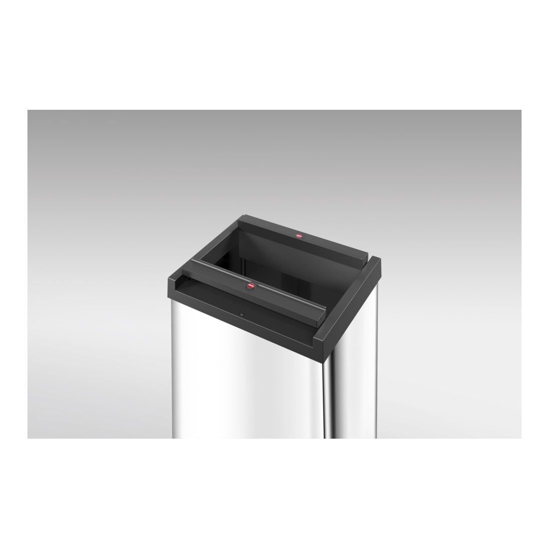 Poubelle H770xl340xP260mm 60 l argent HAILO