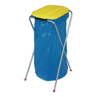poubelle H810xl370xP410mm 70-120 l couvercle jaune