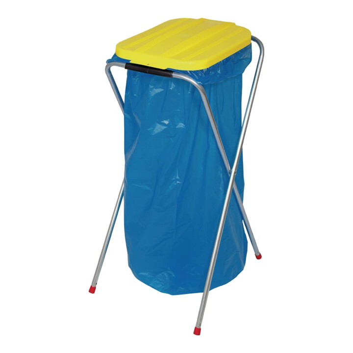poubelle H810xl370xP410mm 70-120 l couvercle jaune